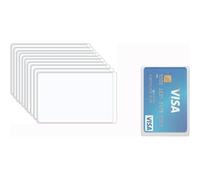 10 Pcs Card Holder Protector Sleeves,Clear Badge Holders Soft ID Card Holders Standard Card Sleeves for Social Security Card Driver's License Insurance Card
