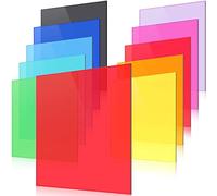 10 Pcs Cast Acrylic Sheet 12 x 12 Inch Translucent Acrylic Sheets for Laser Cutting Colored Acrylic Sheets Colorful Acrylic Panel for Glass Engraving Signs DIY Projects Craft Painting, 0.12 Inch Thick
