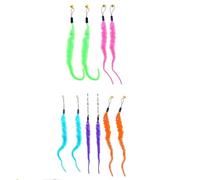 10 PCS Cat Toy Replacement Teaser with Bell Refills Indoor Cat's Interactive Wand and Catch Wand Soft Squiggly Teaser Refills Attachment Interactive Catch Toy Accessories