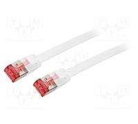 10 pcs : CF2031S - Patch cord, U/FTP, 6, stranded, CCS, PVC, white, 1m, 32AWG