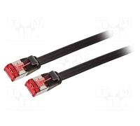 10 pcs : CF2053S - Patch cord, U/FTP, 6, stranded, CCS, PVC, black, 2m, 32AWG