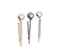 10 Pcs Chain Magnetic Cufflinks Multi-Function Sleeve Fixed Buckle Metal Buttons Clothes Scarf Trouser Legs Cuff Fixing Pin Clip for Trouser,Sleeve(Silver)