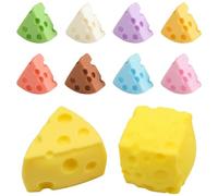 10 PCS Cheese Squishy, Soft Cheese Squeeze Decompression Block, Portable Calming Accessory, Mood Supply, Light Relaxation Ornament for Daily Use at Home, Office and Travel Scenarios