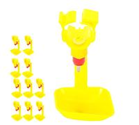 10 PCS Chicken Waterer Cups, Poultry Drinking Cups Chicken Water Nipple Drinker Automatic One Piece Hanging for Hens Ducks