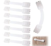 10 Pcs Children Cupboard Locks, Adjustable Child Safety Lock Baby Proof Cabinets for Cabinets, Drawers, Toilet, Fridge, Easy Install, No Tools Needed