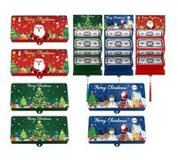 10 PCS Christmas Cash Gift Envelope, DIY Gift Card Holders Xmas with 10 Slots, Surprise Card Holder Christmas Cashs Envelope with Money Clip for Women Men Mix 6 pcs