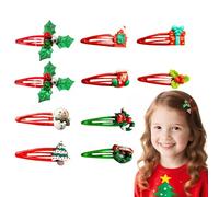 10 Pcs Christmas Hair Clips Cute Snap Xmas Red Green Hair Clips Assorted Christmas Hair Accessories for women Girls