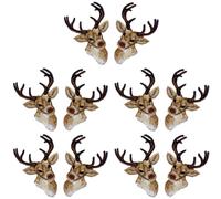 10 Pcs Christmas Iron on Patches, Christmas Deer Embroidered Appliques Patches for Diy Clothing Jackets Backpacks Hats Arts Craft Sew Making