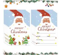 10 PCS Christmas Party Invitations Kids Christmas Party Invites Christmas Card Address Book Christmas Dinner Invitation Name Cards Christmas Drinks Invitation Cards for Kids&Adult