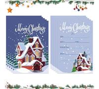 10 PCS Christmas Party Invitations Kids Christmas Party Invites Christmas Card Address Book Christmas Dinner Invitation Name Cards Christmas Drinks Invitation Cards for Kids&Adult