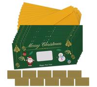 10 Pcs Christmas Scratch Card Surprise Gift Reveal, Scratch Off Golden Foil Christmas Voucher, Christmas Card with Envelope for Writing Your Own Special for Girlfriend,Wive,Family,Friend,Kid