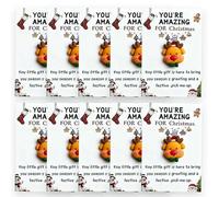 10 Pcs Christmas Series Holiday Cards Little Pocket Hug Christmas Cards Happy Holidays Emotional Appreciation Gifts for Coworker Employee Family Friends