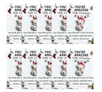 10 Pcs Christmas Series Holiday Cards Little Pocket Hug Christmas Cards Happy Holidays Emotional Appreciation Gifts for Coworker Employee Family Friends