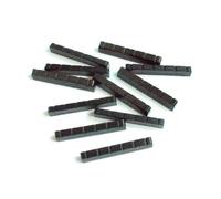 10 pcs Classical Guitar Nuts Plastic 52.5 x 6 x 9.3-8.8 Black