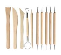 10 Pcs Clay Modelling Tools, Wooden Modeling Clay Sculpting Tools, Polymer Clay Tools Dotting, Cutting, Shaping,Trimmingfor DIY Art Crafts