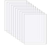 10 Pcs Clear Acrylic Sheets, 1mm Clear Acrylic Plastic DIY Sheet, Transparent Plexiglass Plastic Sheets Acrylic Board with Protective Film, for Display Projects, Painting, DIY Craft(15 x 10cm)