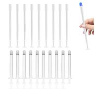 10 Pcs Clear Disposable Vaginal Applicator (Fits Liquid, Essential Oil) +10 Pcs White Suppository Applicators Fits Most Boric Acid Suppositories,Pills,Tablet,Cap-sules, 0Individually Wrapped Set of 20