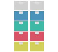 10 Pcs Clear Document Organiser a 4 File Folders Organiser Folders Bag with Press Studs Bag