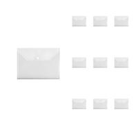 10 Pcs Clear Document Pouches, A4 Plastic File Envelopes with Snap Button, Thick Transparent Document Folder, Waterproof Paper Organizer for School Office Storage, 12.6 x 9.1 in