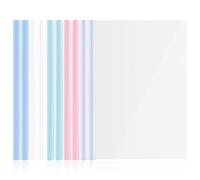 10 Pcs Clear Report Covers with U-Type Sliding Bar (40 Sheet Capacity), Office School Supplies Transparent Resume Presentation File Folders Organizer Binder for A4 Size Paper (5 Colors)