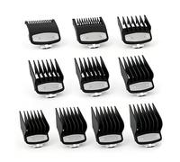 10 Pcs Clipper Guards, Cutting Guide Combs for Hair Clippers - 1.5mm to 25mm Sizes 0.5-8 Plastic Attachment Set