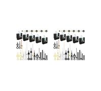 10 Pcs Clock Movement Mechanism Parts Silence Quartz DIY Wall Clock with 7 Different Pairs Clock Hands Replacement Kit