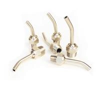 10 pcs CNC Lathe Milling Turret Cutting Tool Row Cutter Cooling High Pressure Universal Stainless Steel Coolant Nozzle M12*1.5 Tube length 60mm(2.36in)