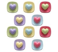 10 PCS Colorful Cube Fridge Magnets, Cute Macaron Love Heart Magnet, Resin Refrigerator Magnets, Strong Magnetic Base for Fridge Whiteboard Blackboard, Funny Decoration Gift