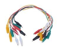 10 Pcs Colorful Double Ended Alligator Clips Test Lead Jumper Wires
