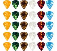 10 Pcs Colorful Love Heart Guitar Picks Plectrums Guitar Accessories Celluloid Guitar Picks 0.5 0.75 1.0 mm Thin Variety Natural Feel, Warm Tone for Bass Acoustic Electric
