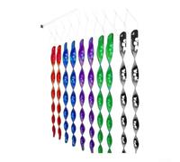 10 Pcs Colorful Spiral Bird Scarer Rods,for Garden Crops | Sturdy Plastic, 360° Light Reflection, Colorful Spiral Design, Easy Hang Installation, For Orchards Vineyards Gardens