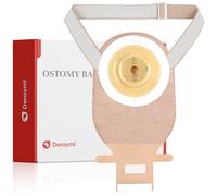 10 PCS Colostomy Bags Convex Ostomy Bag, One-Piece Ostomy Drain Pouches with A Belt for Irregular Stoma Uneven Wrinkled Skin, Max 45mm