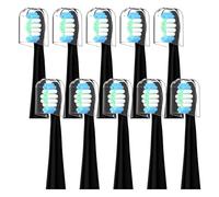 10 PCs Compatible with Oral-B Pulsonic Electric Toothbrush Sound Replacement Heads, Compatible for On(Black)