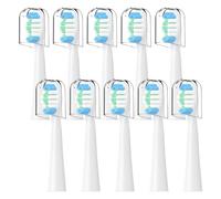 10 PCs Compatible with Oral-B Pulsonic Electric Toothbrush Sound Replacement Heads, for On(White)