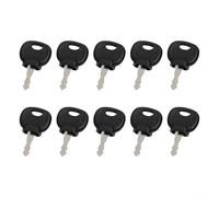 10 Pcs Construction Machinery Ignition Keys Set 14603 14607 Compatible with Equipment, Stainless Steel and Plastic Replacement Key Rings for Dump Truck and Heavy