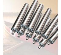 10 Pcs Conveyor Replacement Rollers Metal Industrial Rollers for 1.5" & 2" Conveyor Belts Durable 38mm Diameter 50cm Length Perfect for Heavy Duty Applications