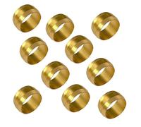 10 PCS Copper Compression Olives Copper, 15mm Tube OD Compression Sleeves Ferrules for Water/Gas Lines, HVAC Systems