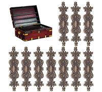 10 Pcs Corner Covers, Antique Style Corner Protector with Screws Decoration Box Edge Corner Metal Book Corners Protector,Edge Safety Guard for Wooden Case Wood Box Corner Brackets