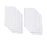 10 Pcs Cotton Burp Cloths 60x60cm Reusable Baby Inserts | Breathable Muslin Style, White Colour Pack, for Diaper Changing and Crib or Bassinet Protection