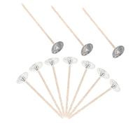 10 Pcs Cotton Candle Wicks with Metal Base for Diy Candle Making, Smokeless Wicks for Oil Lamps, Natural Wax Cores for Home Crafts and Replacement