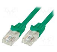 10 pcs : CP1015U - Patch cord, U/UTP, 5e, stranded, CCA, PVC, green, 0.25m, 26AW