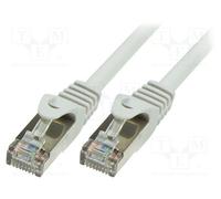 10 pcs : CP1022D - Patch cord, SF/UTP, 5e, stranded, CCA, PVC, grey, 0.5m, 26AWG
