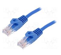 10 pcs : CP1046U - Patch cord, U/UTP, 5e, stranded, CCA, PVC, blue, 1.5m, 26AWG