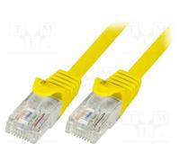 10 pcs : CP2027U - Patch cord, U/UTP, 6, stranded, CCA, PVC, yellow, 0.5m, 24AWG