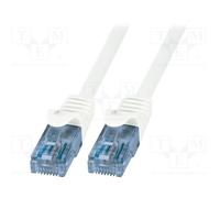 10 pcs : CP3051U - Patch cord, U/UTP, 6a, stranded, CCA, PVC, white, 2m, 26AWG
