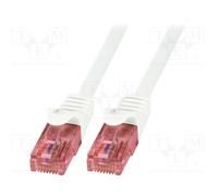 10 pcs : CQ2011U - Patch cord, U/UTP, 6, stranded, Cu, LSZH, white, 250mm, RJ45