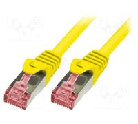 10 pcs : CQ2027S - Patch cord, S/FTP, 6, stranded, Cu, LSZH, yellow, 0.5m, 27AWG