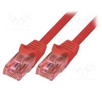 10 pcs : CQ2054U - Patch cord, U/UTP, 6, stranded, Cu, LSZH, red, 2m, 26AWG