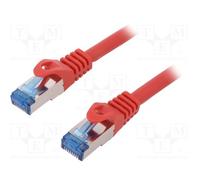 10 pcs : CQ3044S - Patch cord, S/FTP, 6a, stranded, Cu, LSZH, red, 1.5m, 27AWG