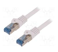 10 pcs : CQ4012S - Patch cord, S/FTP, 6a, stranded, Cu, LSZH, grey, 250mm, 26AWG